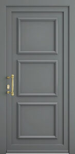 porte entree en pvc gris